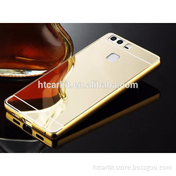 For Huawei P9 Luxury Mirror Aluminum Case Metal Ultra Slim Acrylic Back Cover For Huawei P9 5.2inch